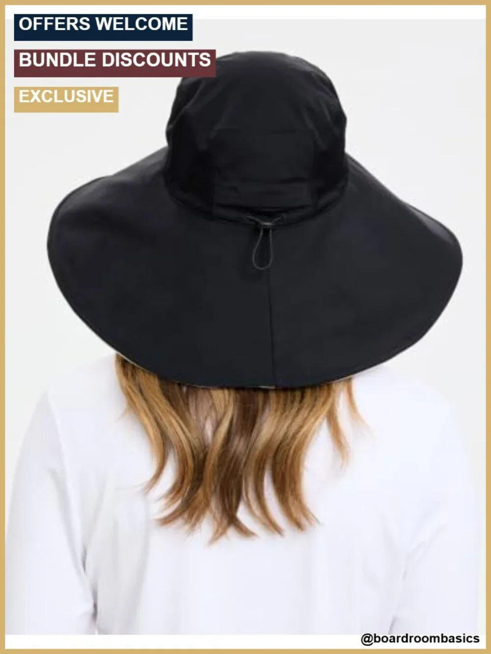 UPF 50+ Ultra Wide Brim Sun Hat with Ponytail Opening, Lightweight, Packable